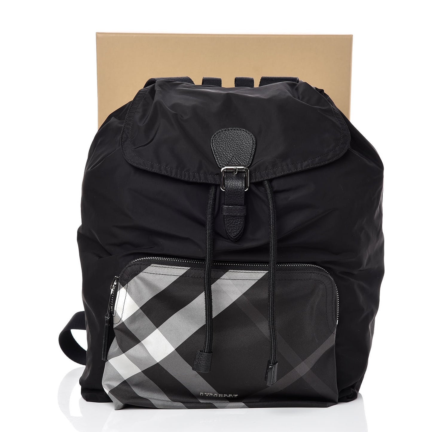 Nylon Solid to Check Backpack Black