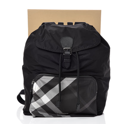 Burberry Nylon Solid to Check Backpack Black 11 of 11