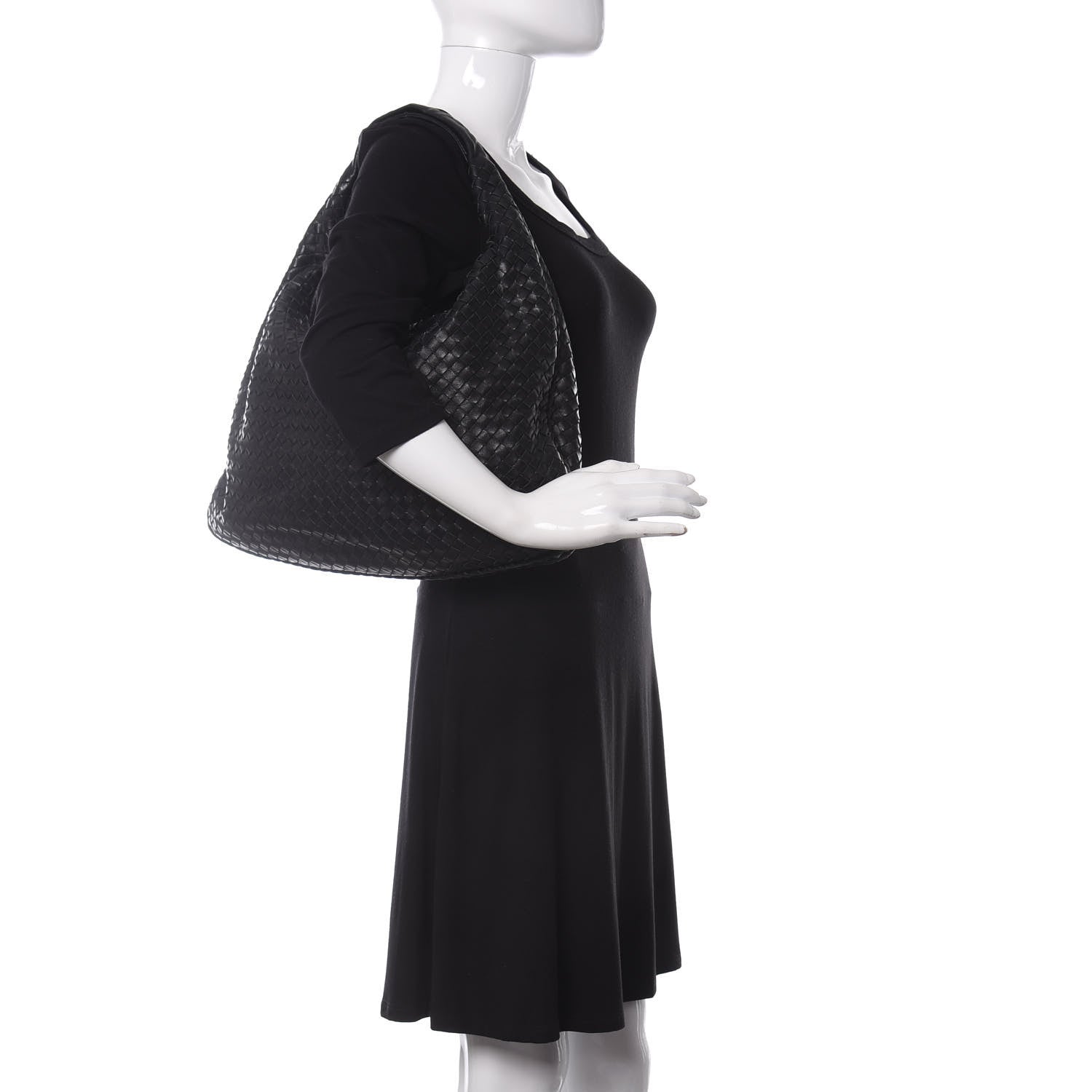 Bottega Veneta Nappa Intrecciato Large Veneta Hobo Black 2 of 9