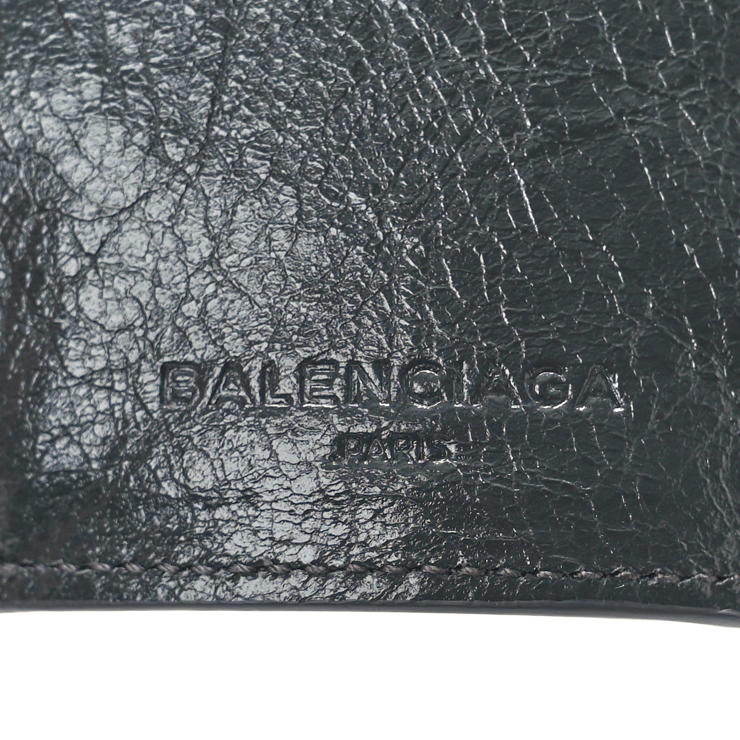 Agneau Arena Classic Gold Hardware Mini Wallet Gris Fossile