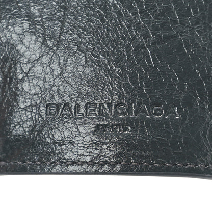Balenciaga Agneau Arena Classic Gold Hardware Mini Wallet Gris Fossile 9 of 10
