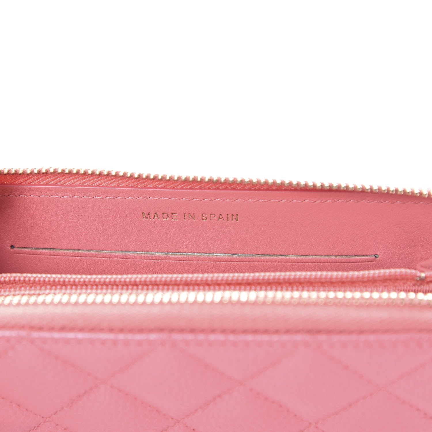 Chanel Iridescent Caviar Quilted Medium Zip Around Wallet Pink 7 of 11