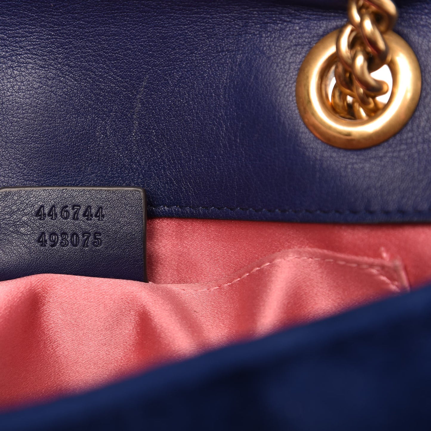 Velvet Matelasse Mini GG Marmont Shoulder Bag Cobalt Blue