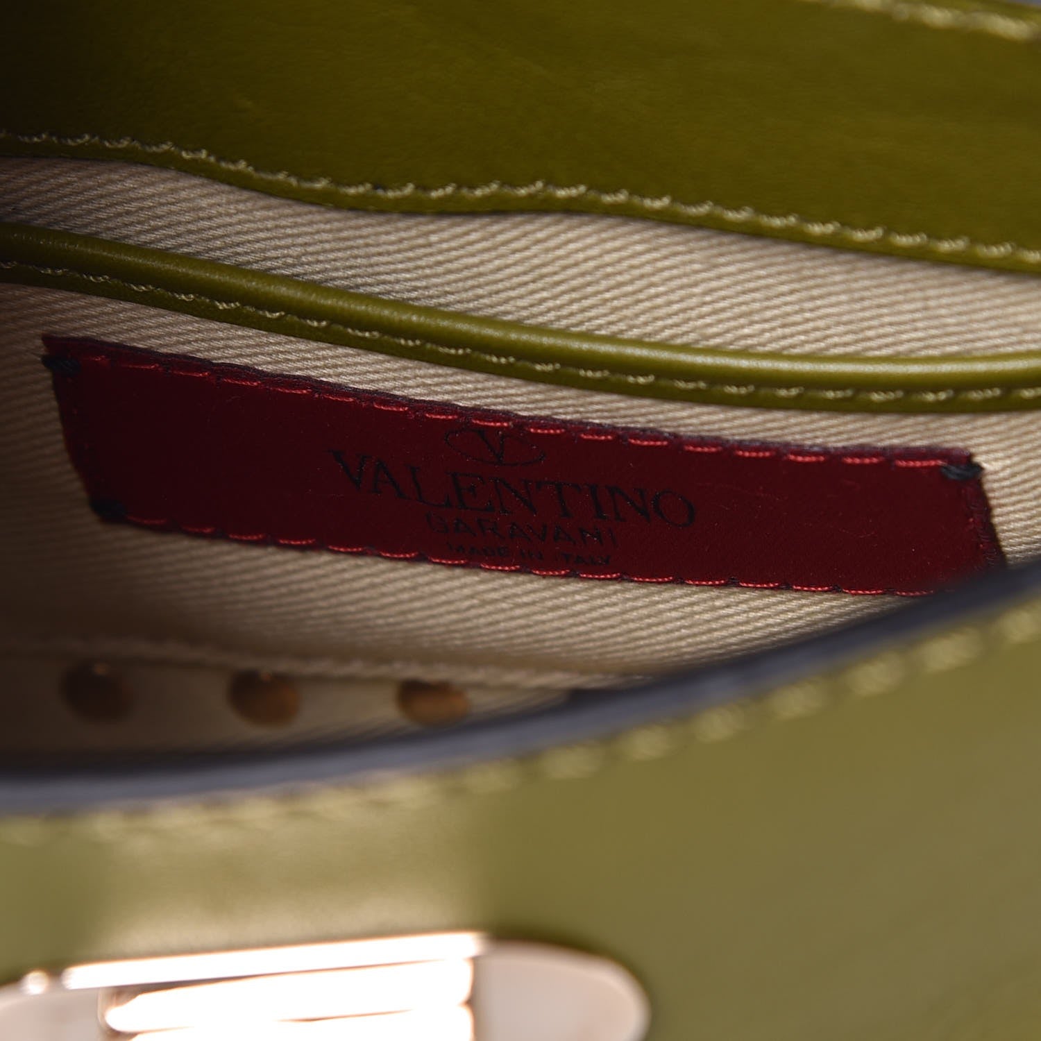 Valentino Garavani Vitello Small Rockstud Chain Strap Shoulder Bag Military Green 6 of 7