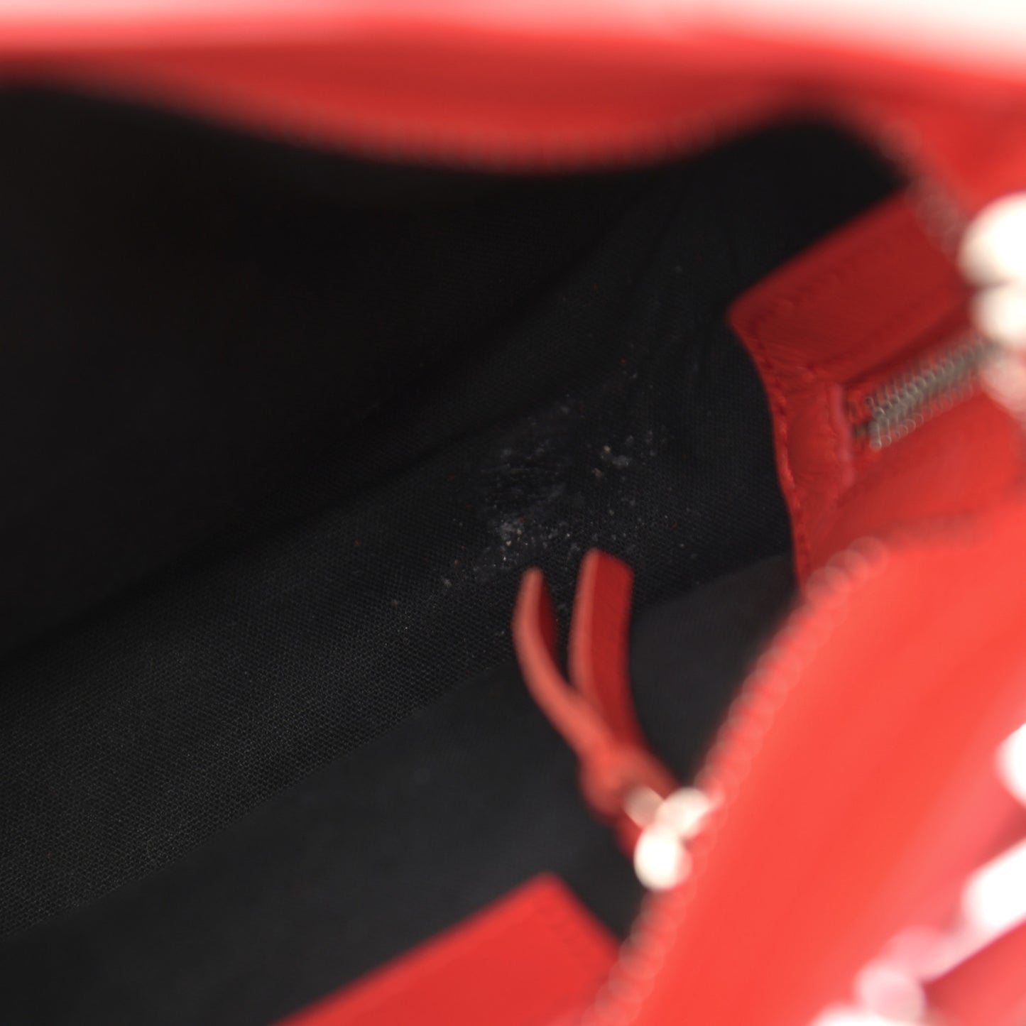 Matte Goatskin Rubber Covered Classic Hardware Mini City Rouge Coquelicot Rouge Braise