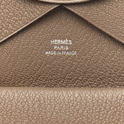 Hermes Chevre Mysore Calvi Duo Card Case Etoupe 6 of 7
