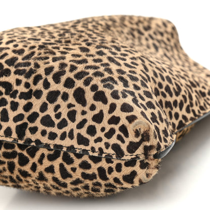 Saint Laurent Pony Effect Calfskin Giraffe Print Small Suzanne Hobo Natural 10 of 11