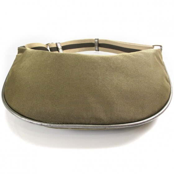 Gucci Nylon Half Moon Hobo Green 4 of 11