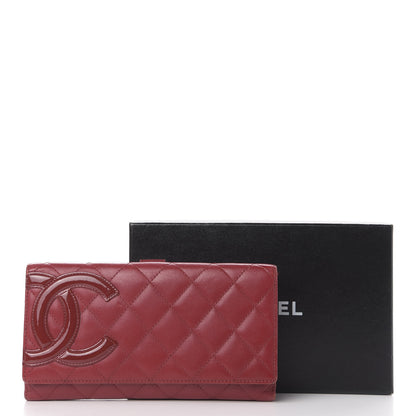 Chanel Calfskin Quilted Cambon Long Double Wallet Red 27 of 28