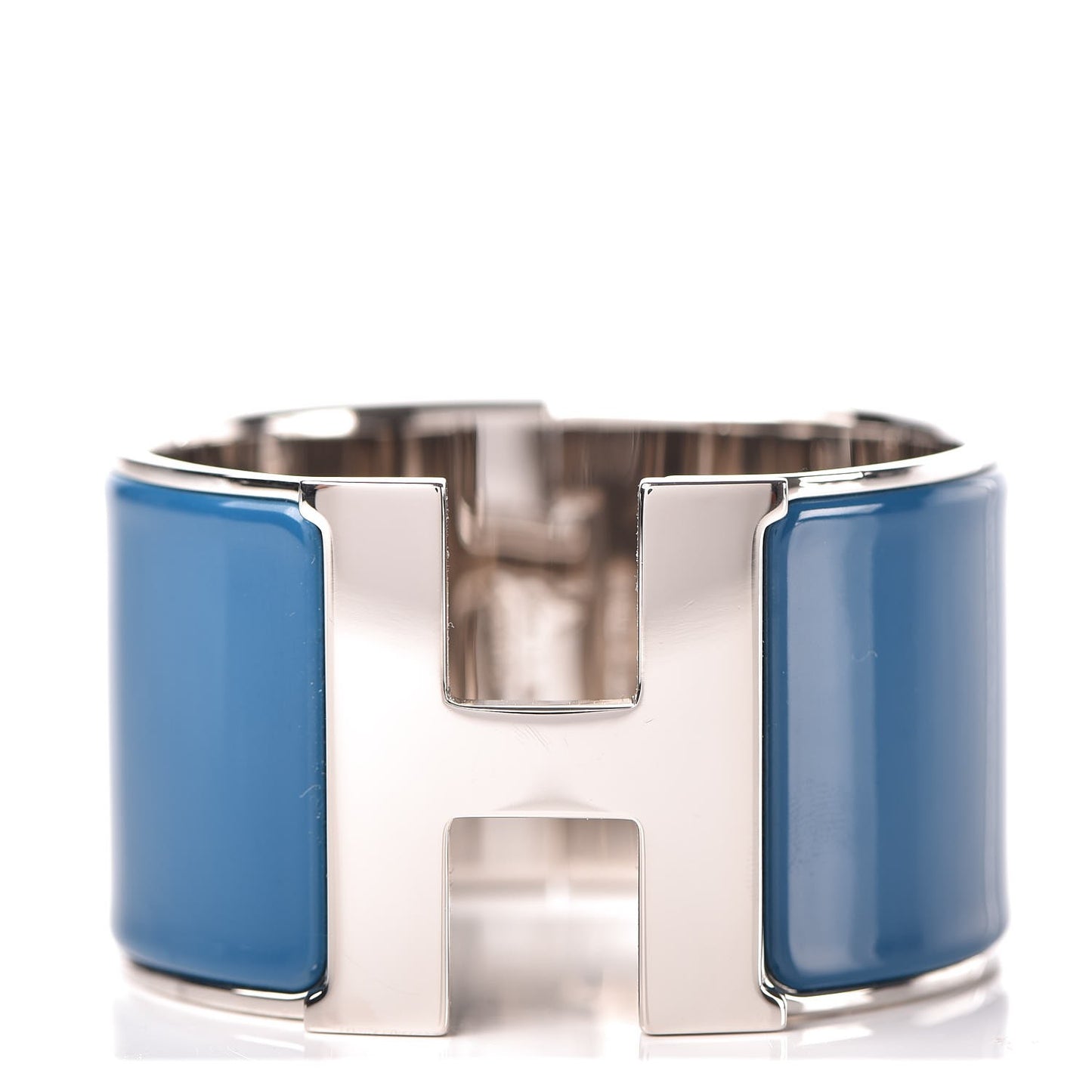 Enamel Clic Clac H Bracelet Extra Wide PM Bleu Profond