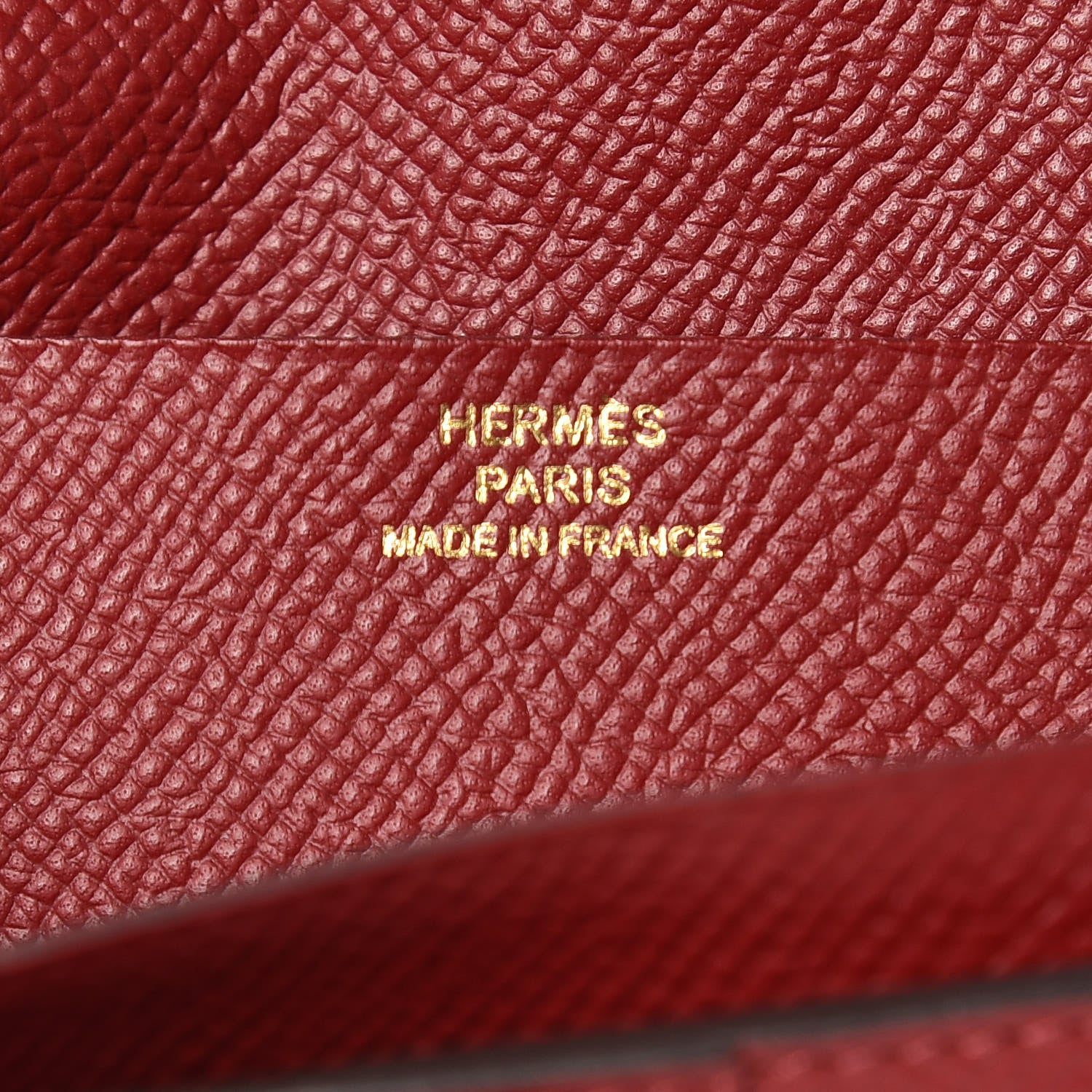 Hermes Epsom Bearn Gusset Wallet Rouge Grenat 6 of 8