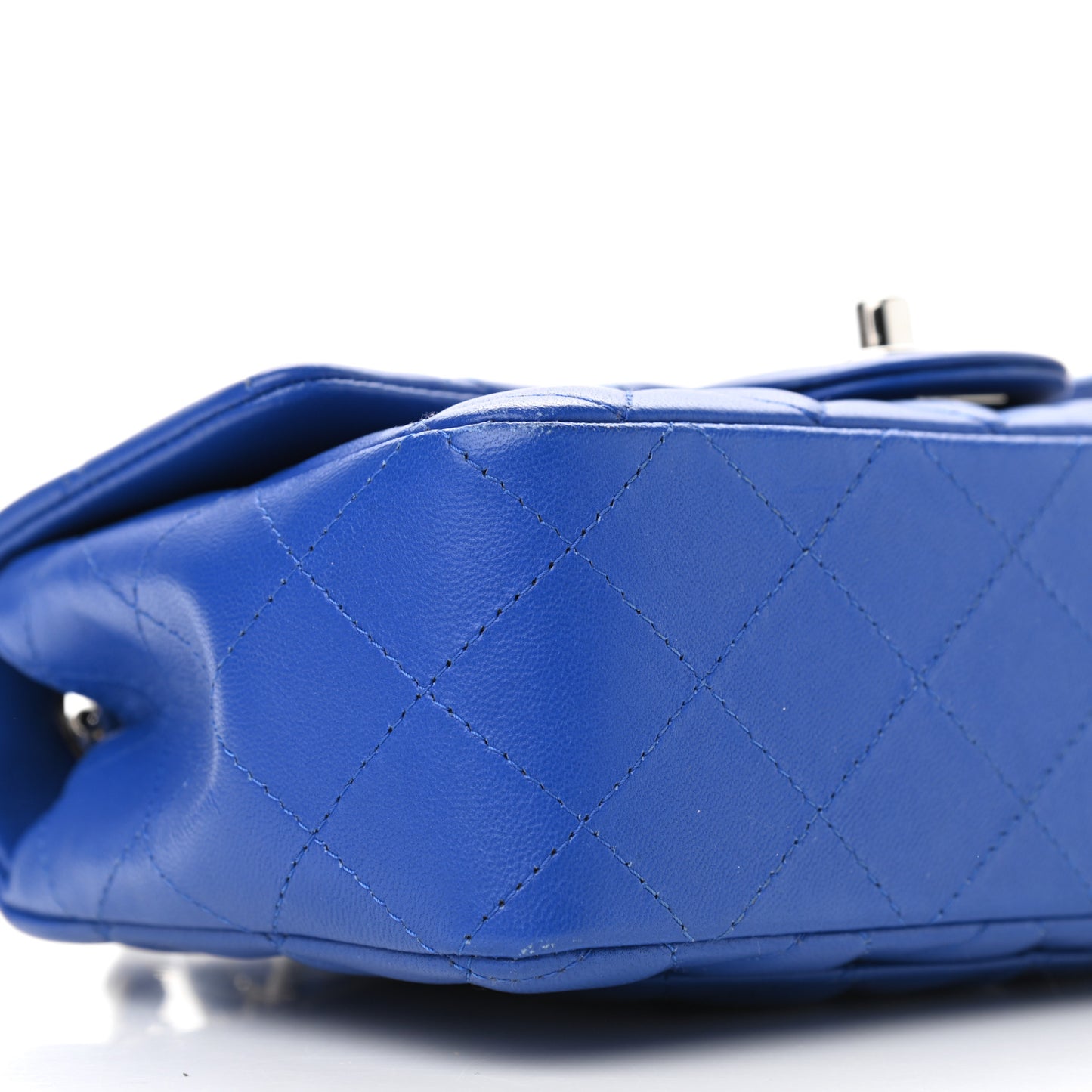 Lambskin Quilted Mini Rectangular Flap Royal Blue