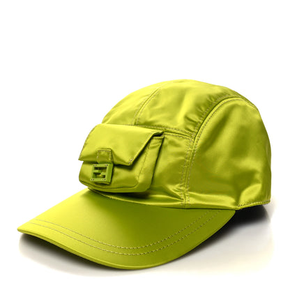 Fendi Nylon Cotton Baguette Pocket Baseball Hat Wasabi 1 of 9
