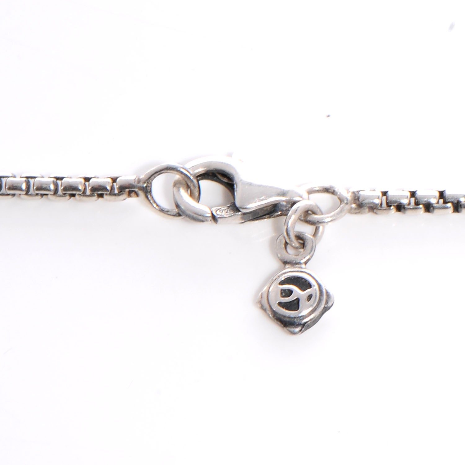 David Yurman Sterling Silver Diamond Pave 7mm Petite Albion Pendant Necklace 3 of 5