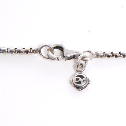 David Yurman Sterling Silver Diamond Pave 7mm Petite Albion Pendant Necklace 3 of 5