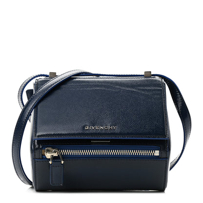 Givenchy Patent Calfskin Mini Pandora Box Crossbody Bag Blue 1 of 11
