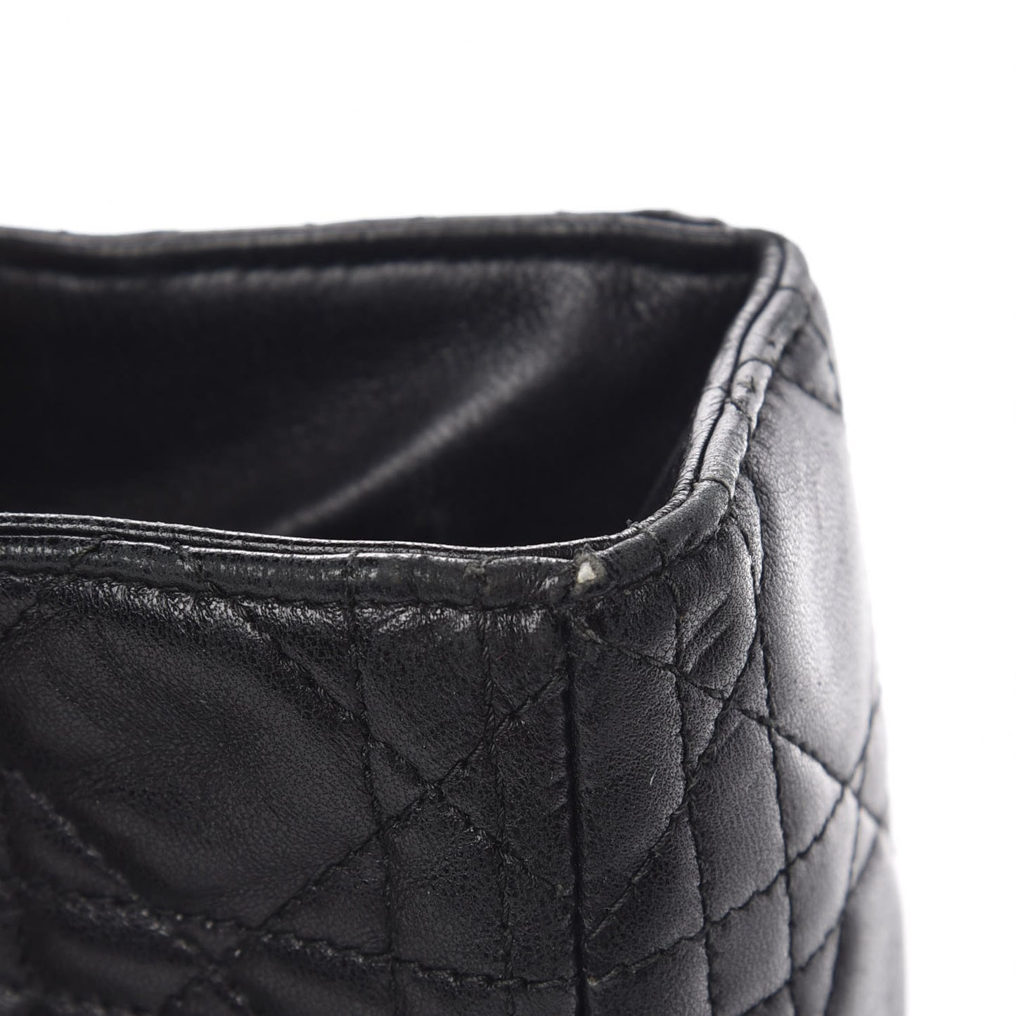 Lambskin Cannage Large Lady Dior Black
