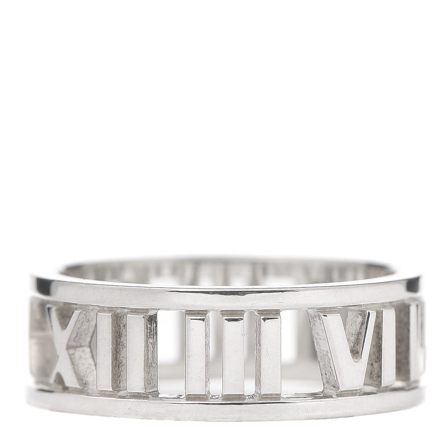 Sterling Silver Wide Atlas Open Ring 54 6.75