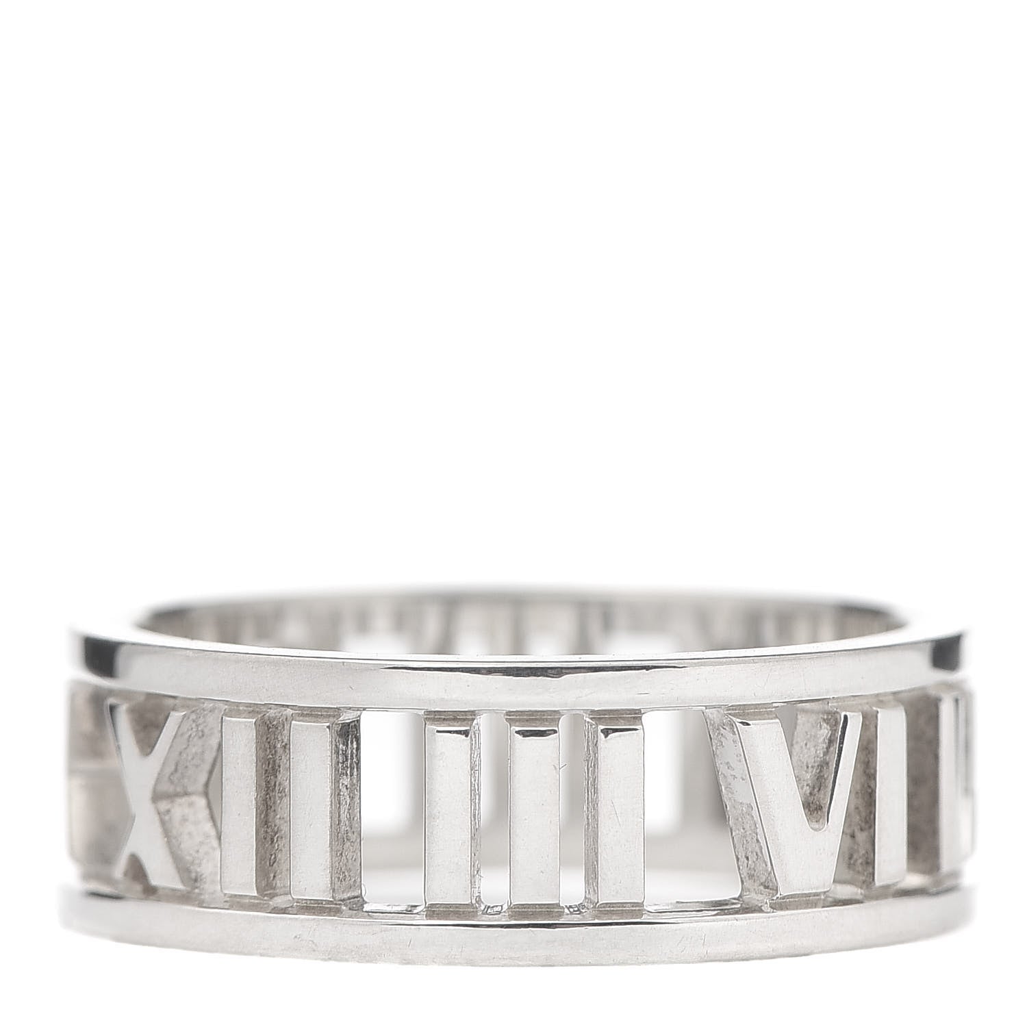 Tiffany Sterling Silver Wide Atlas Open Ring 54 6.75 1 of 5