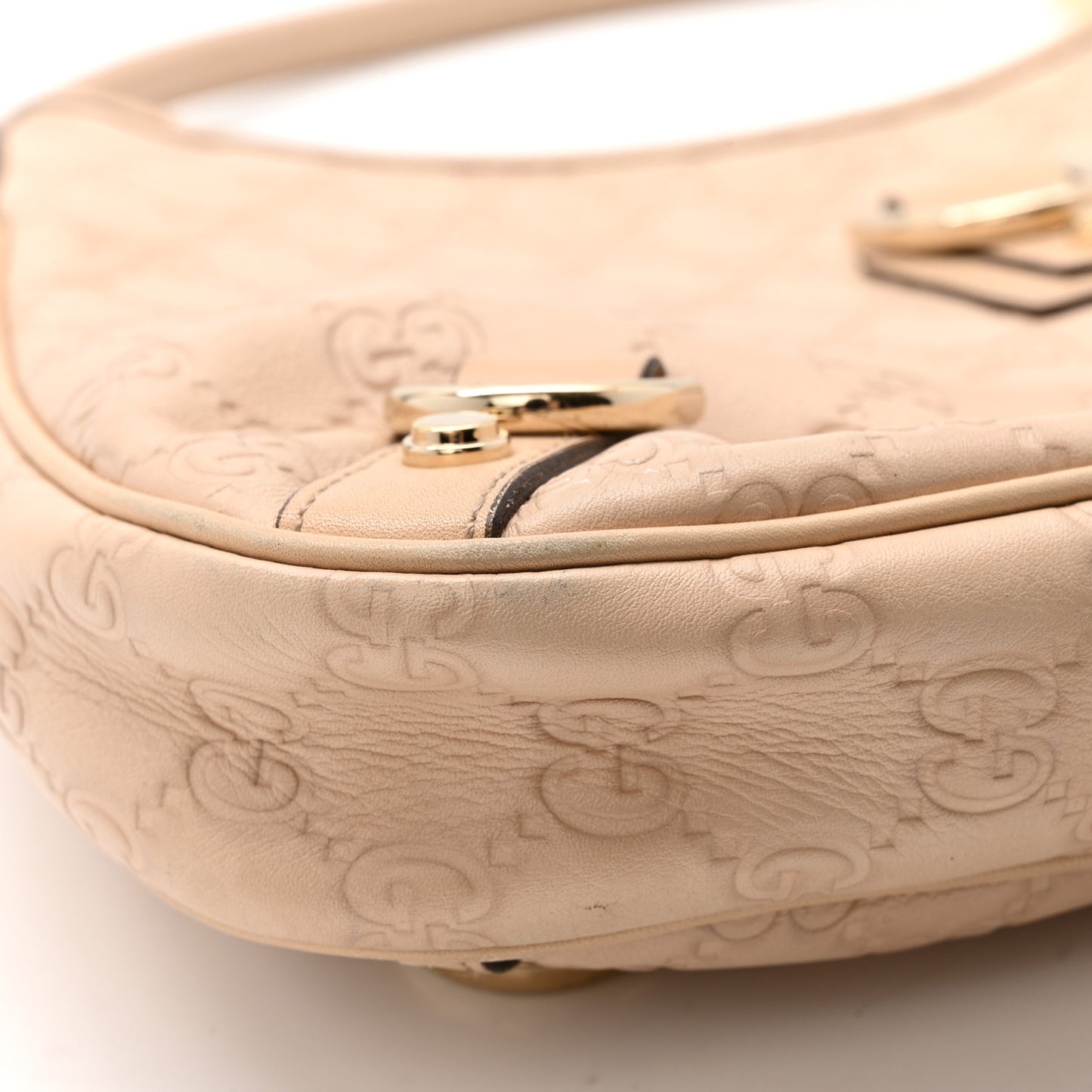Guccissima Medium Abbey D Ring Hobo Beige
