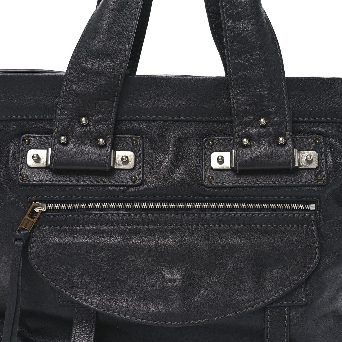Calfskin Tracy Tote Full Blue