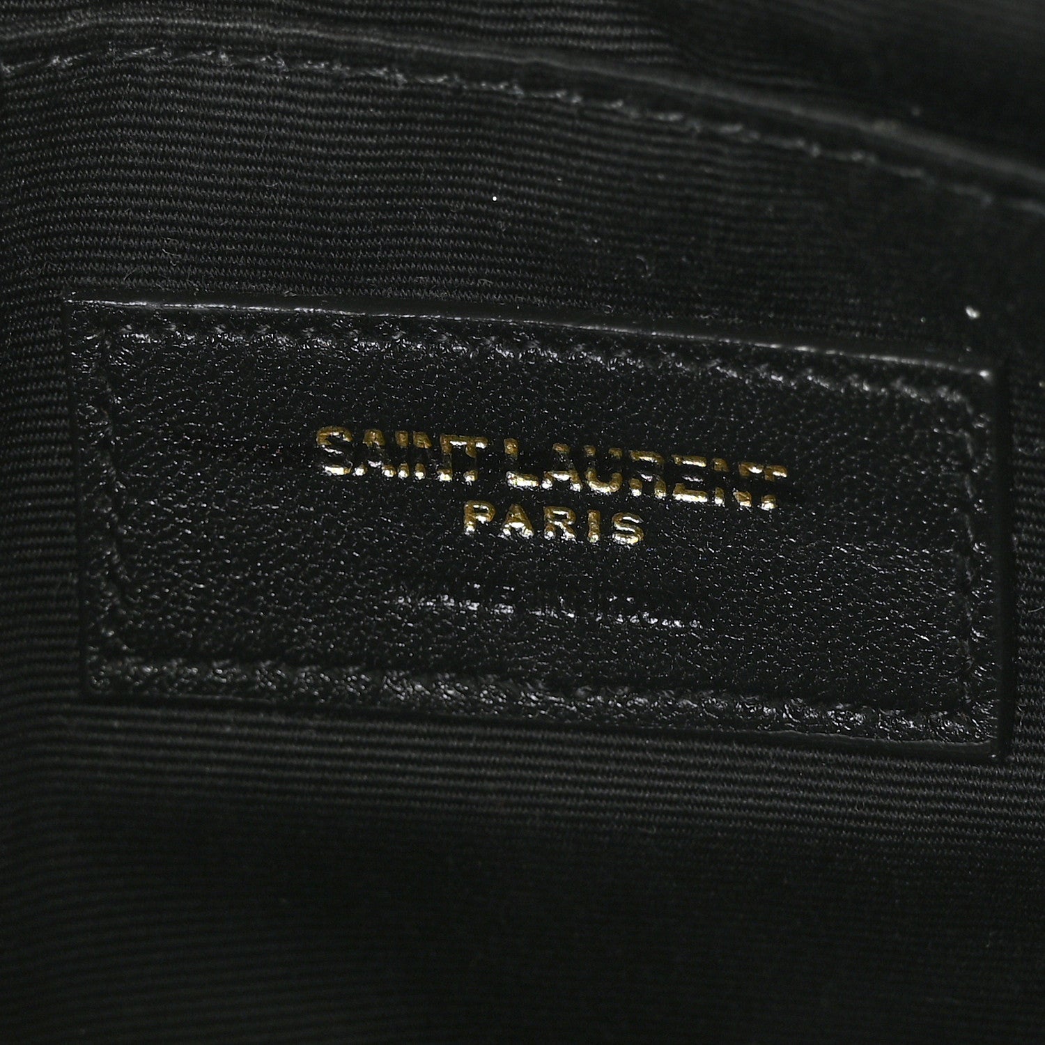 Saint Laurent Calfskin Matelasse Chevron Monogram A5 Wristlet Black 6 of 7