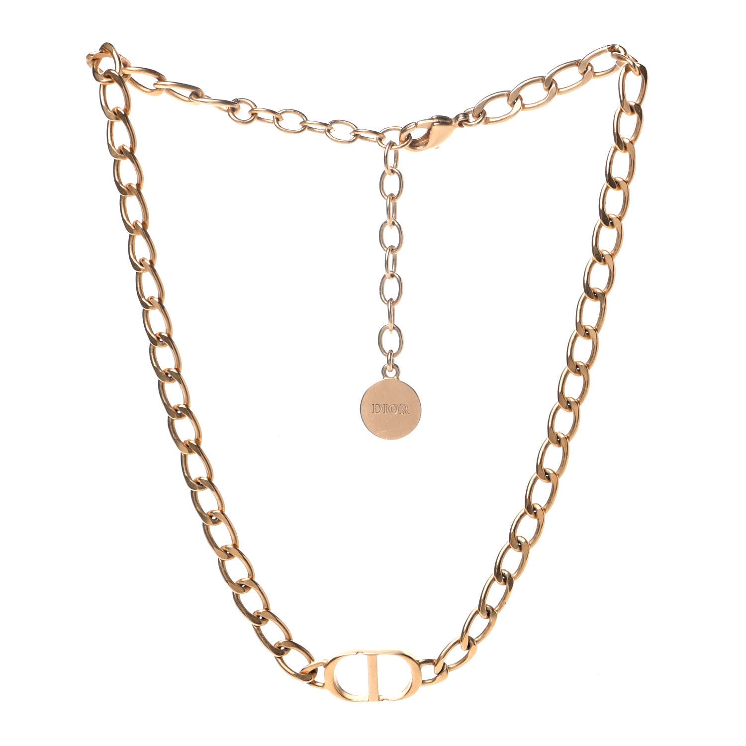Christian Dior Metal Petit CD Choker Necklace Gold 2 of 4