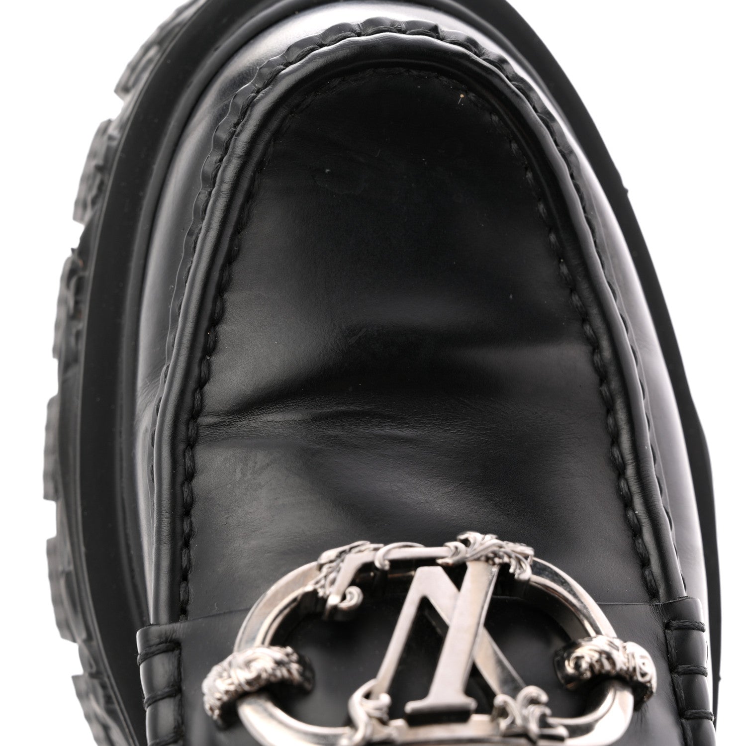 【良品】LOUIS VUITTON 本革 ニーハイ 37 BLACK モノグラム Louis Vuitton Black Monogram Giant Empreinte Leather Neverfull MM