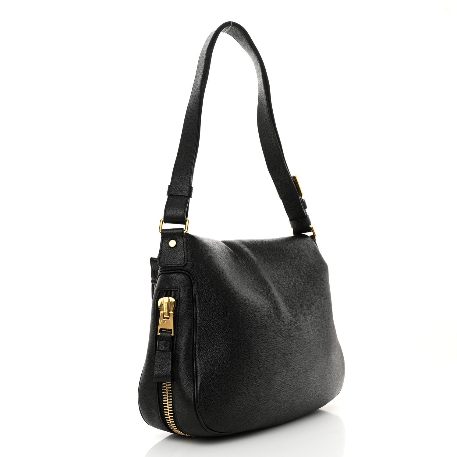 Tom Ford Grained Calfskin Large Jennifer Crossbody Bag Black 3 of 12