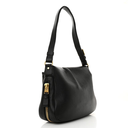 Tom Ford Grained Calfskin Large Jennifer Crossbody Bag Black 3 of 12