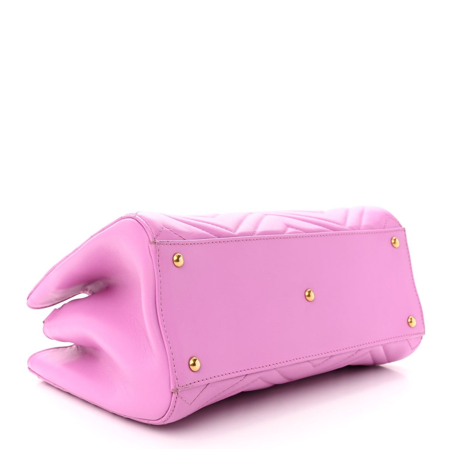 Calfskin Matelasse Small GG Marmont Tote Candy Mousse
