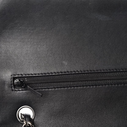 Chanel Lambskin Quilted Jumbo Double Flap Black 9 of 18