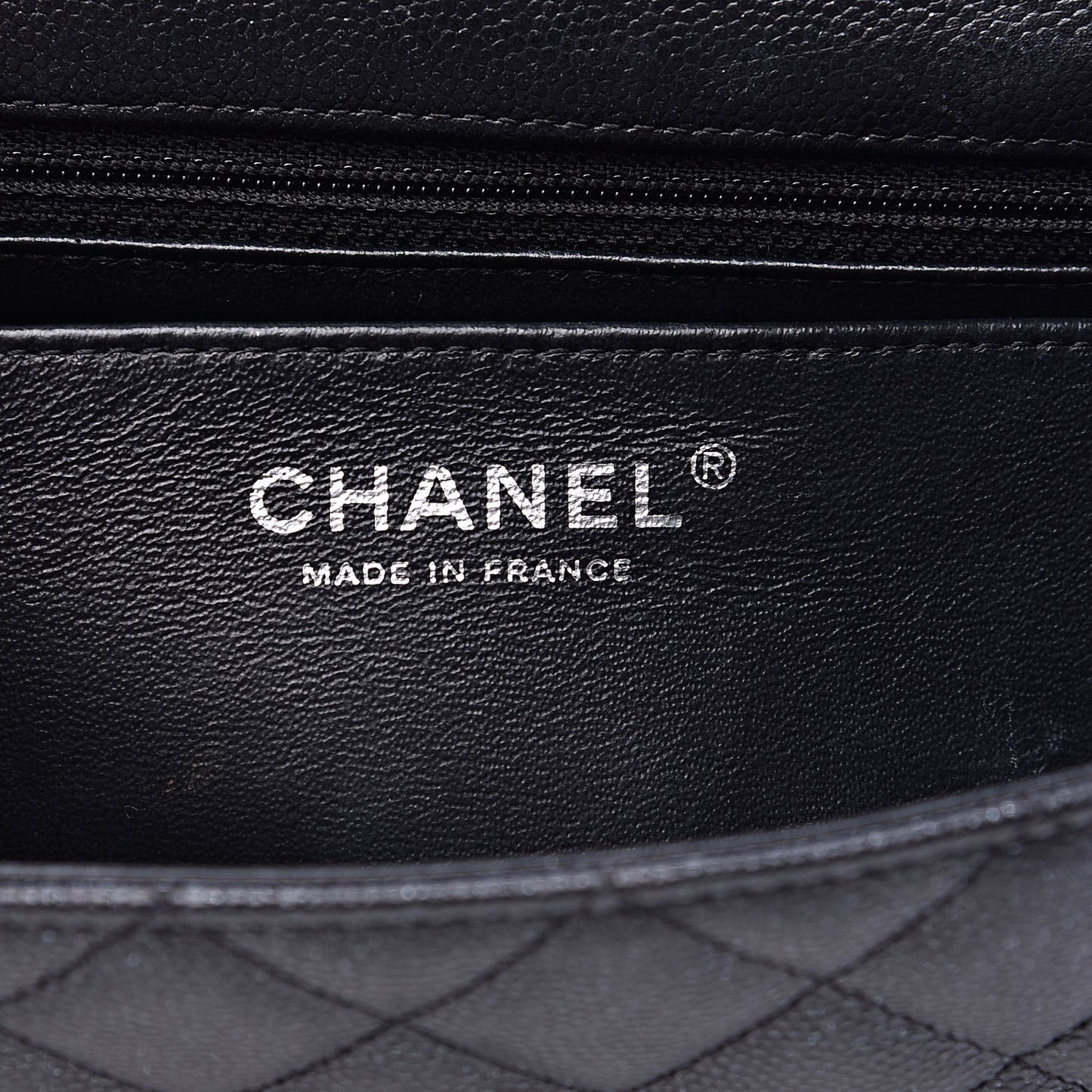 Iridescent Caviar Quilted Mini Rectangular Flap Black