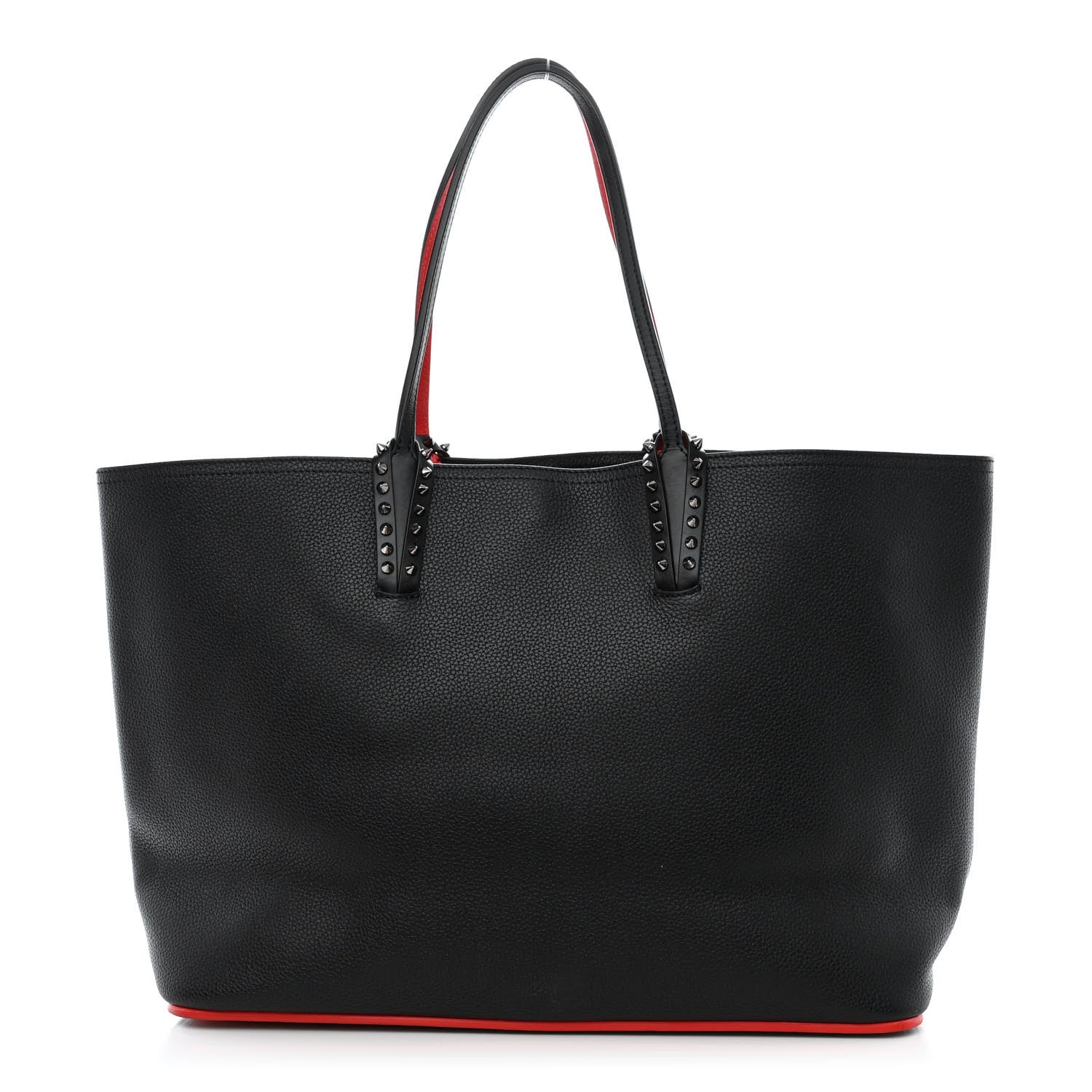 Christian Louboutin Calfskin Spikes East West Cabata Tote Black 3 of 12