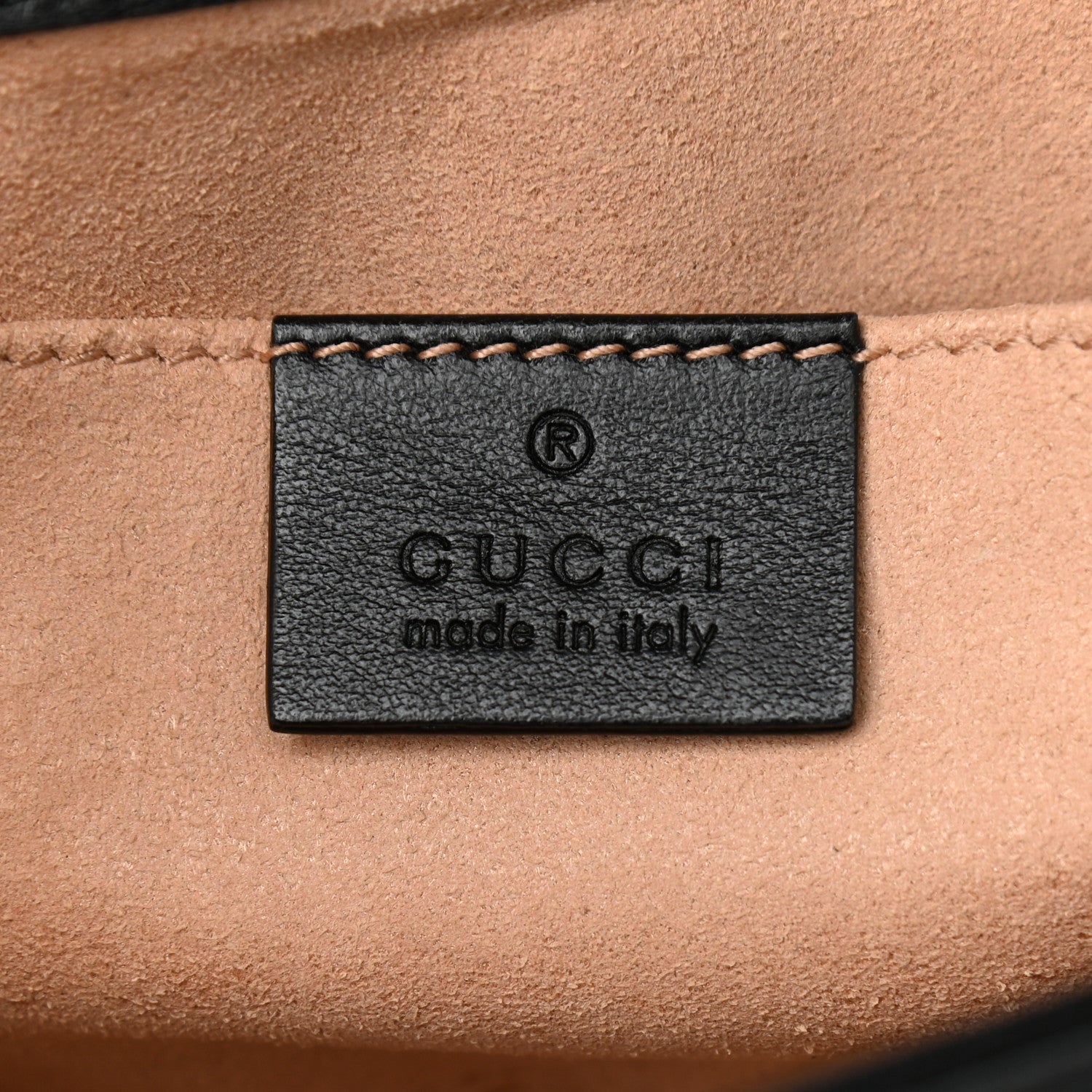Gucci Calfskin Matelasse Mini GG Marmont Shoulder Bag Black 6 of 12