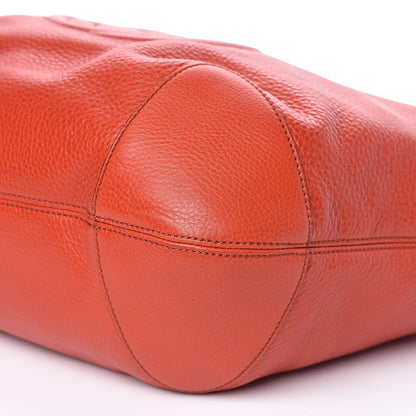Gucci Pebbled Calfskin Medium Soho Chain Hobo Sun Orange 9 of 9