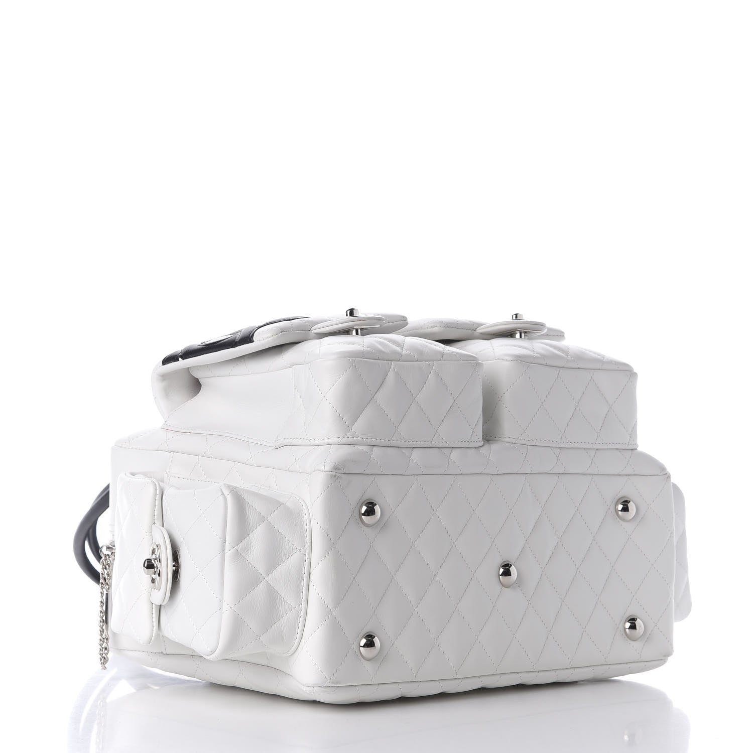 Chanel Calfskin Quilted Large Cambon Multipocket Reporter White 6 of 22