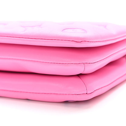 Louis Vuitton Lambskin Embossed Monogram Vuittamins Pochette Coussin Rose Violet 9 of 11