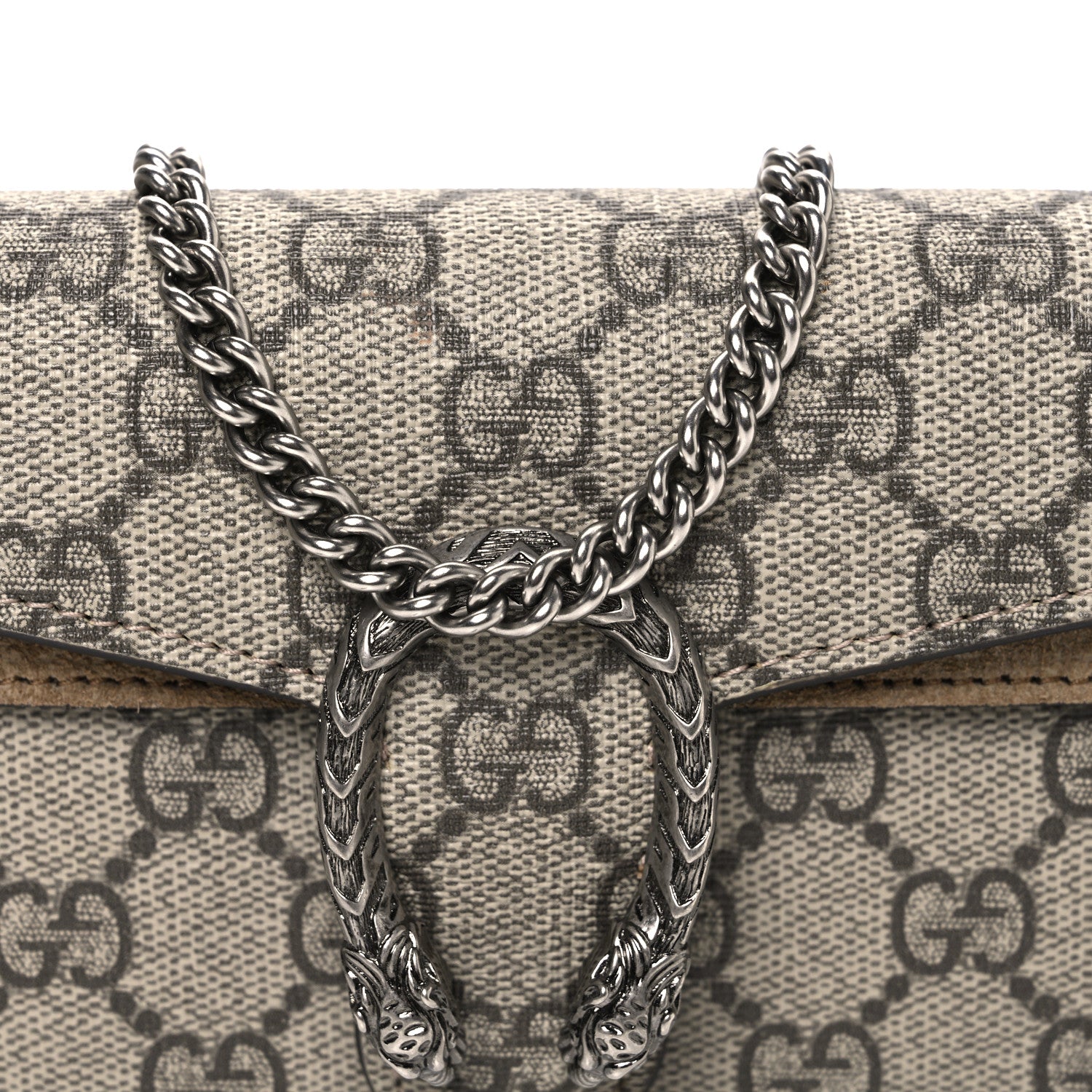 Gucci GG Supreme Monogram Super Mini Dionysus Shoulder Bag Taupe 7 of 9
