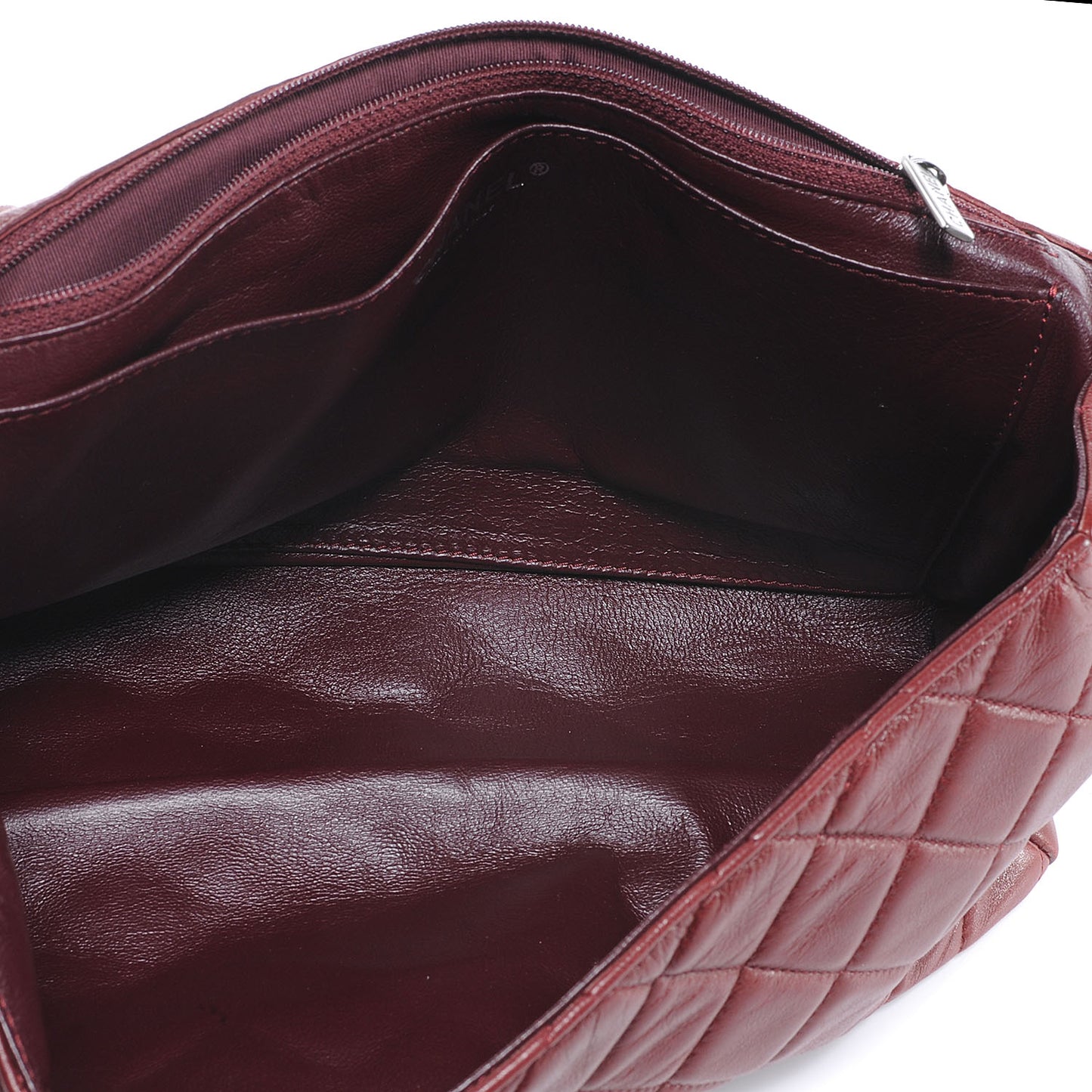 Lambskin Jumbo Single Flap Dark Red