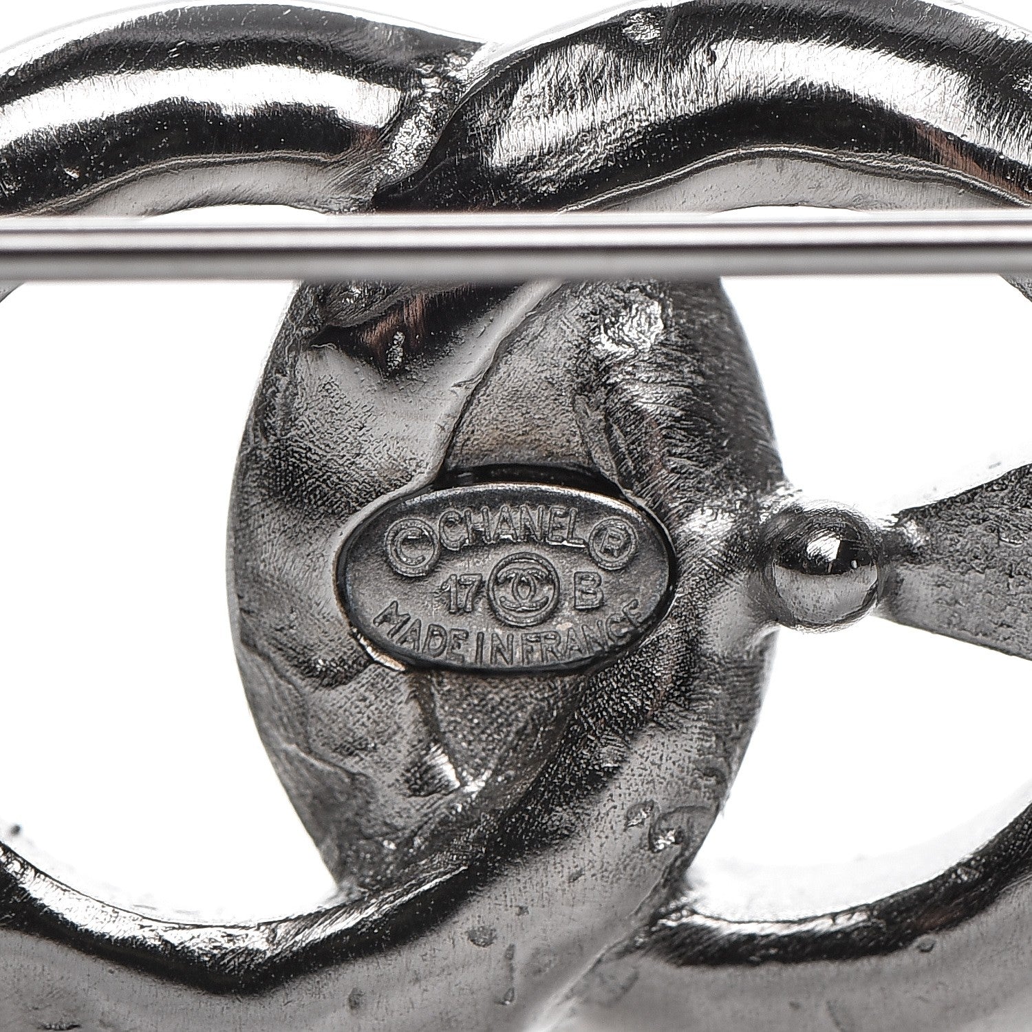 Chanel Ruthenium Crystal CC Moon Star Brooch 5 of 5