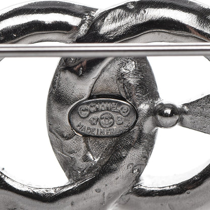 Chanel Ruthenium Crystal CC Moon Star Brooch 5 of 5