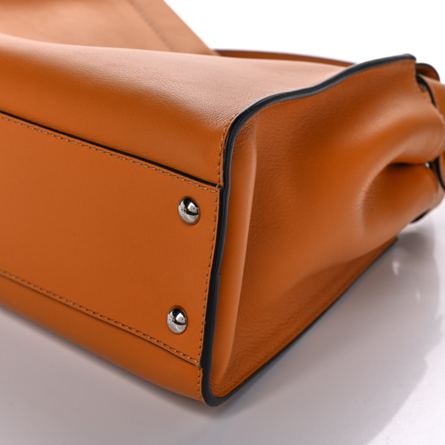 Vitello Seta Shiny Nappa Plexiglass Granite Medium Peekaboo Iconic Satchel Ginger Latte