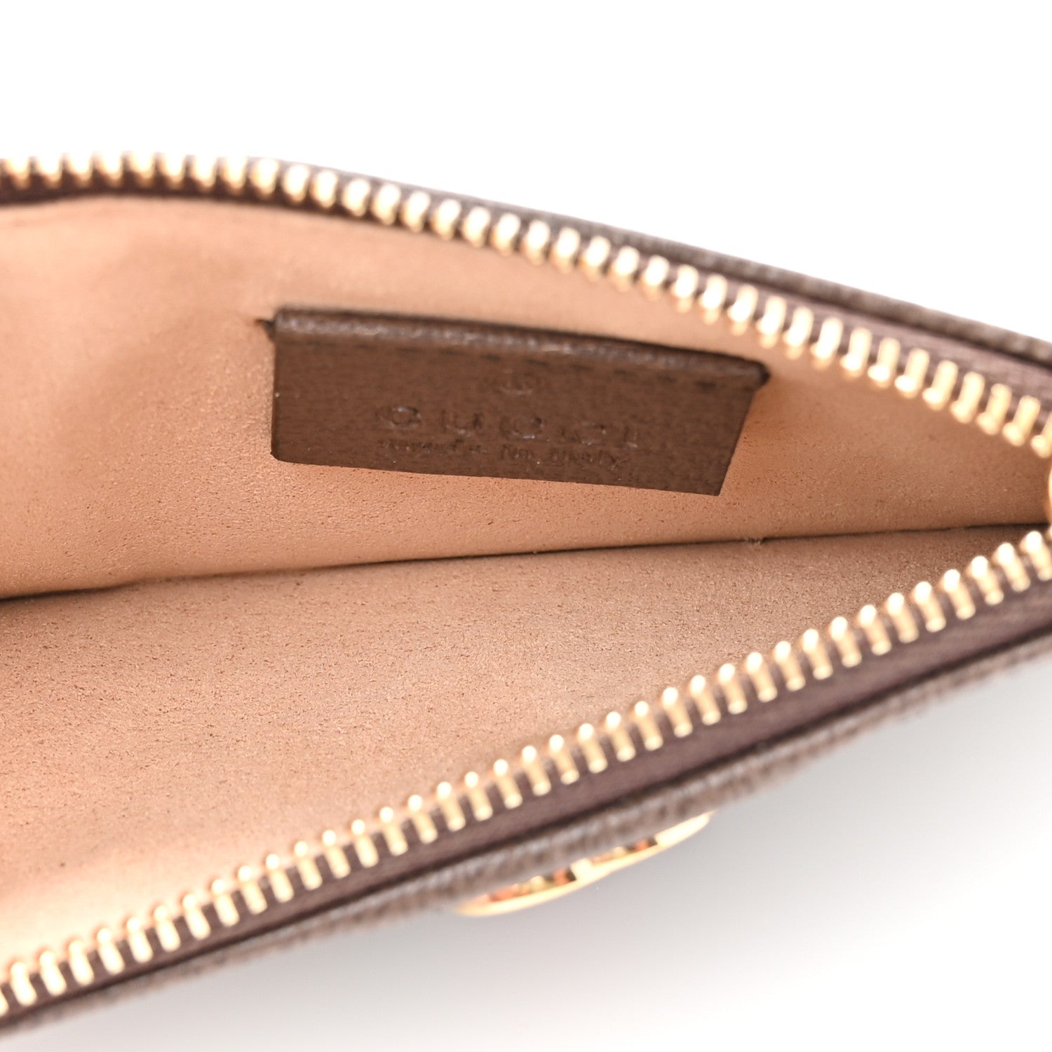 Gucci GG Supreme Monogram Web Ophidia Zip Card Case Brown 6 of 9
