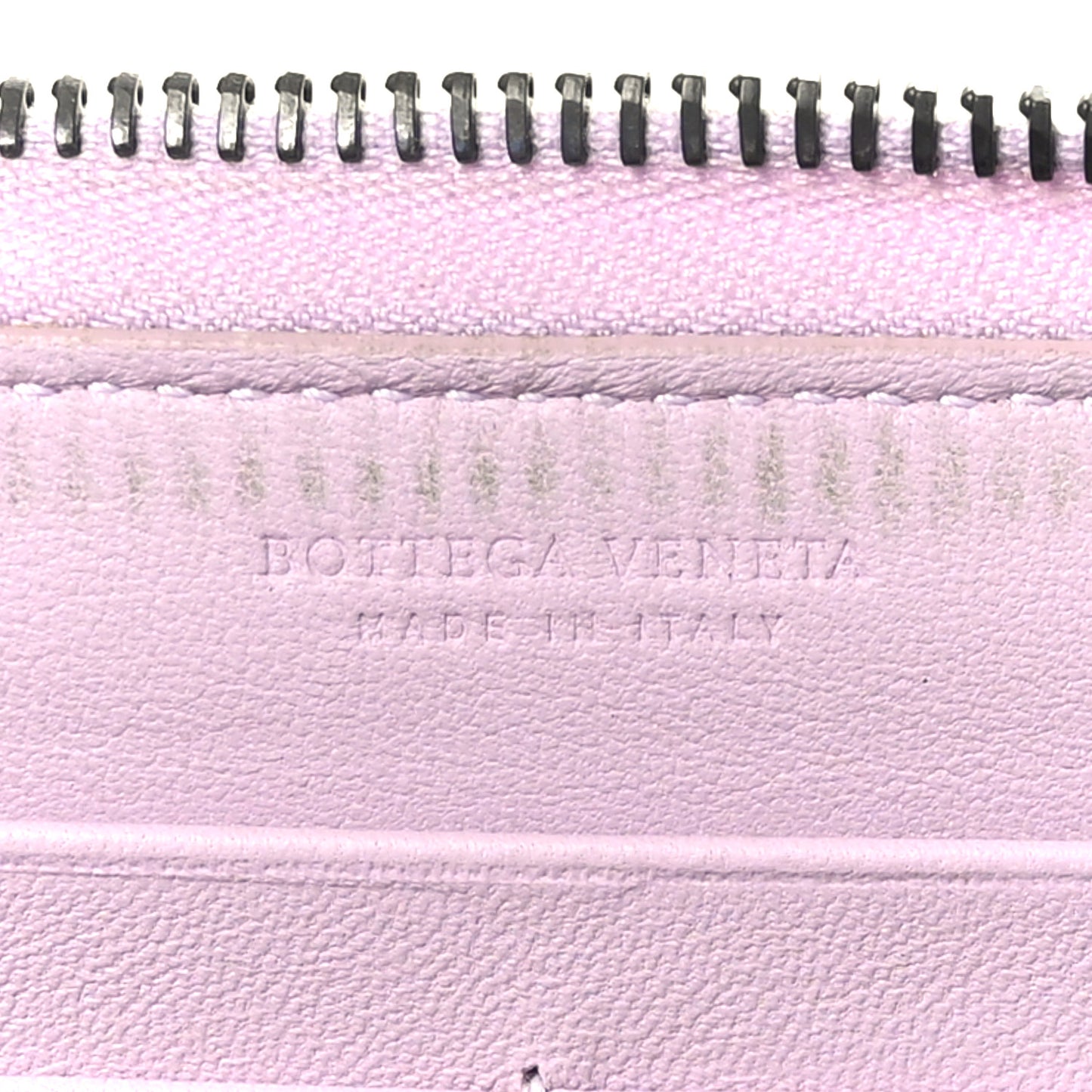 Nappa Intrecciato Zip Around Wallet Lilac