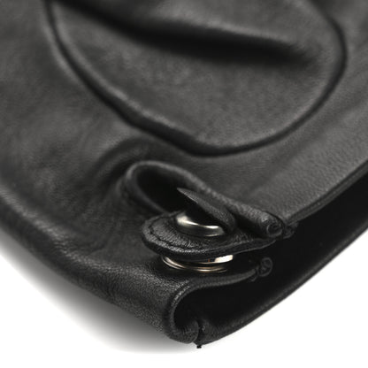 Chanel Lambskin Paris Dallas Fingerless CC Gloves 6 Black 8 of 9