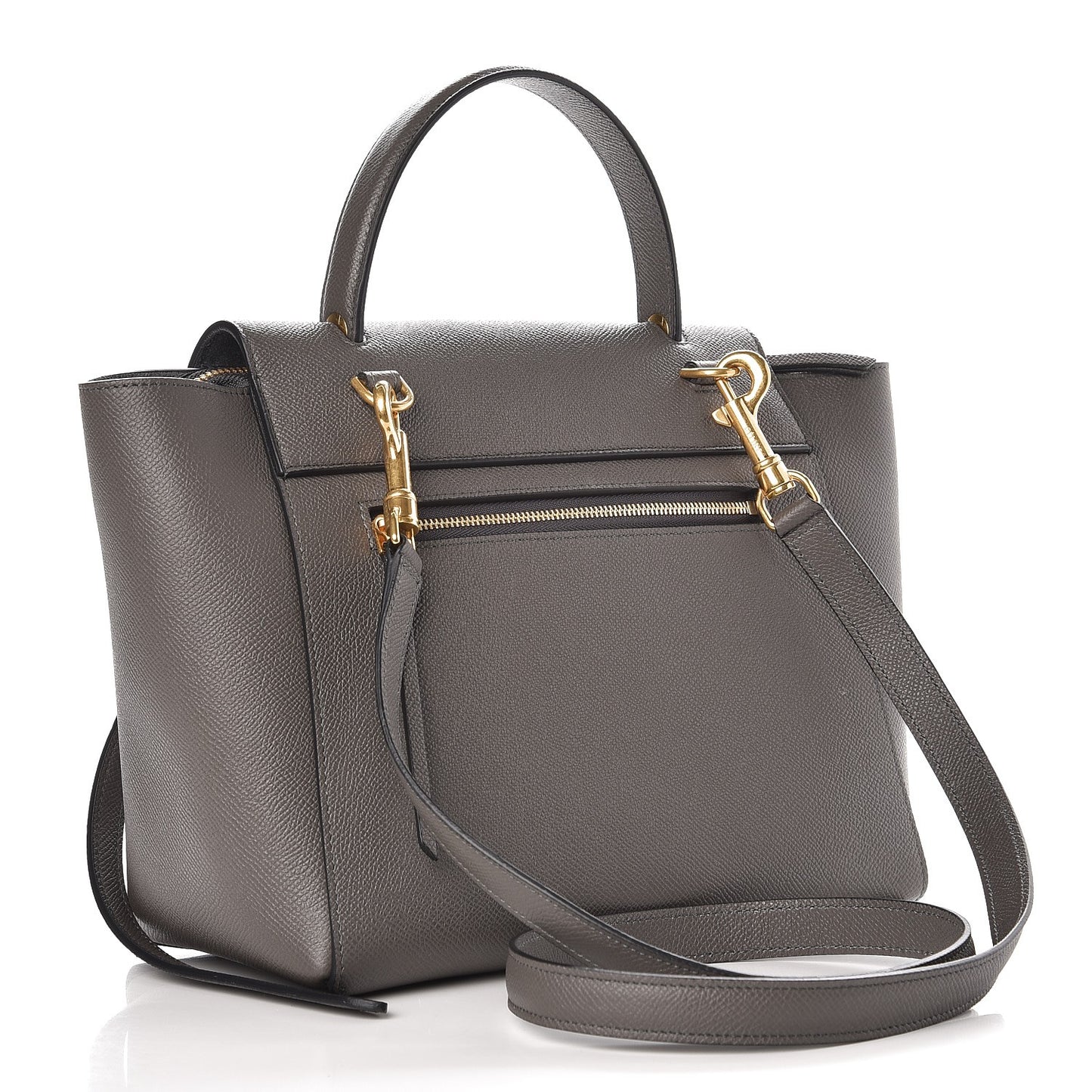 Grained Calfskin Micro Belt Bag Grey