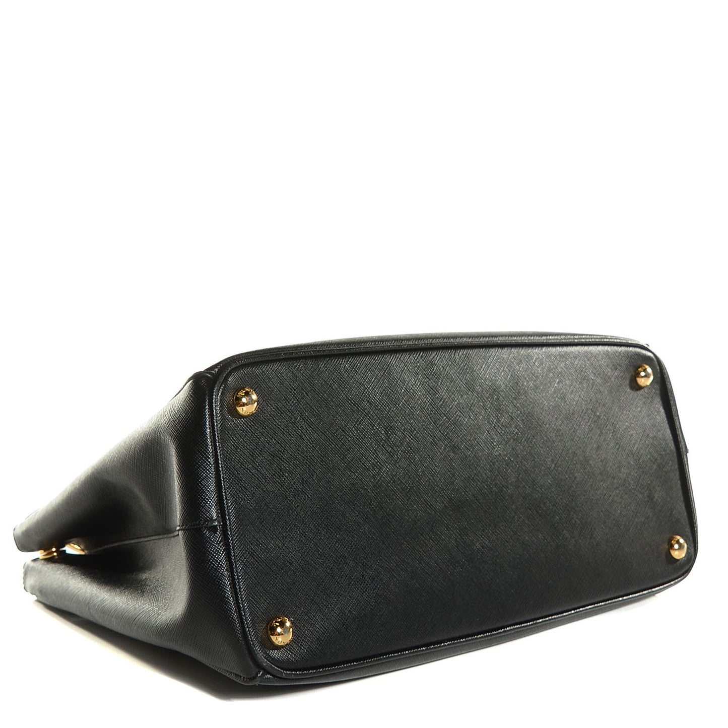 Saffiano Lux Medium Double Zip Tote Nero Black