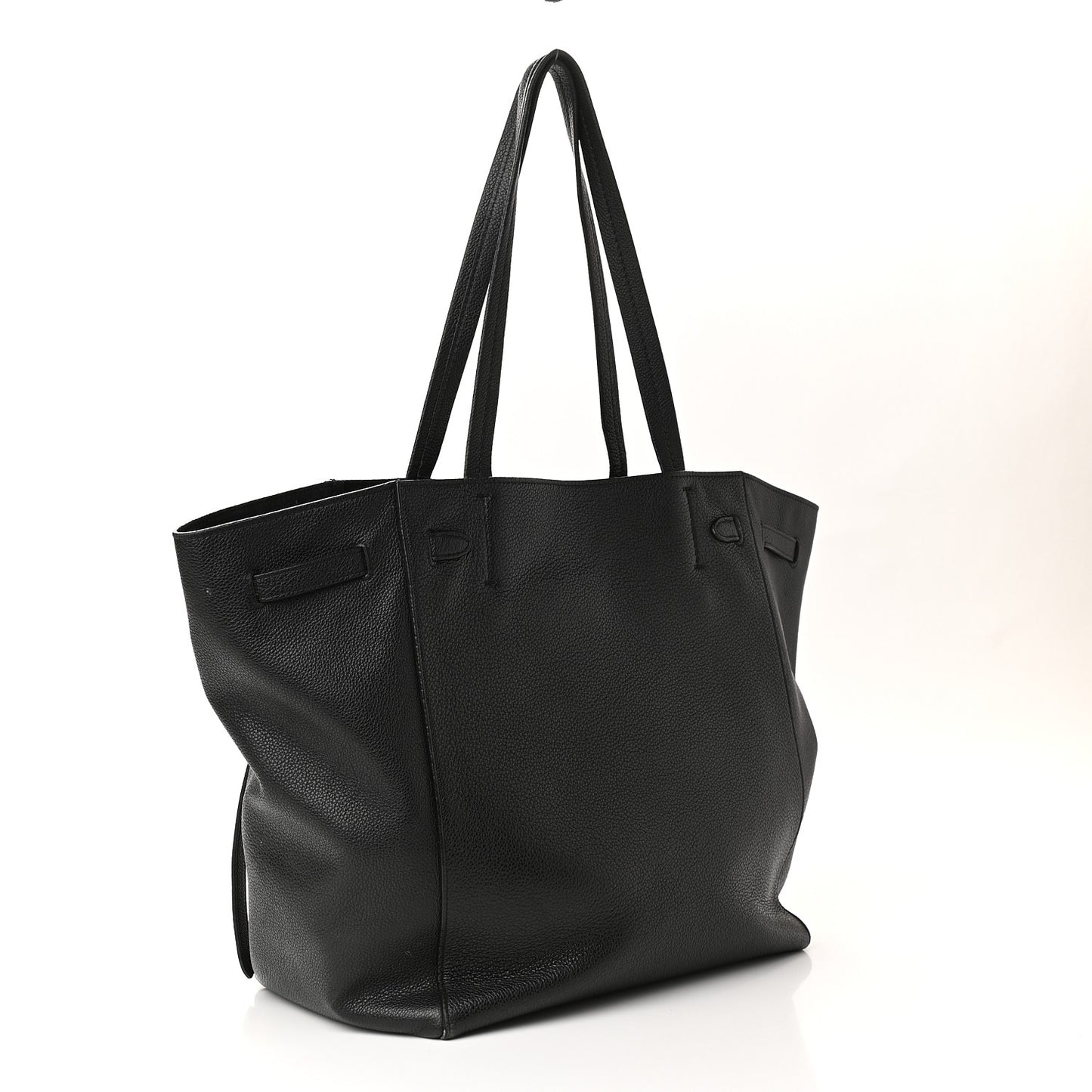 Soft Grained Calfskin Medium Cabas Phantom Black