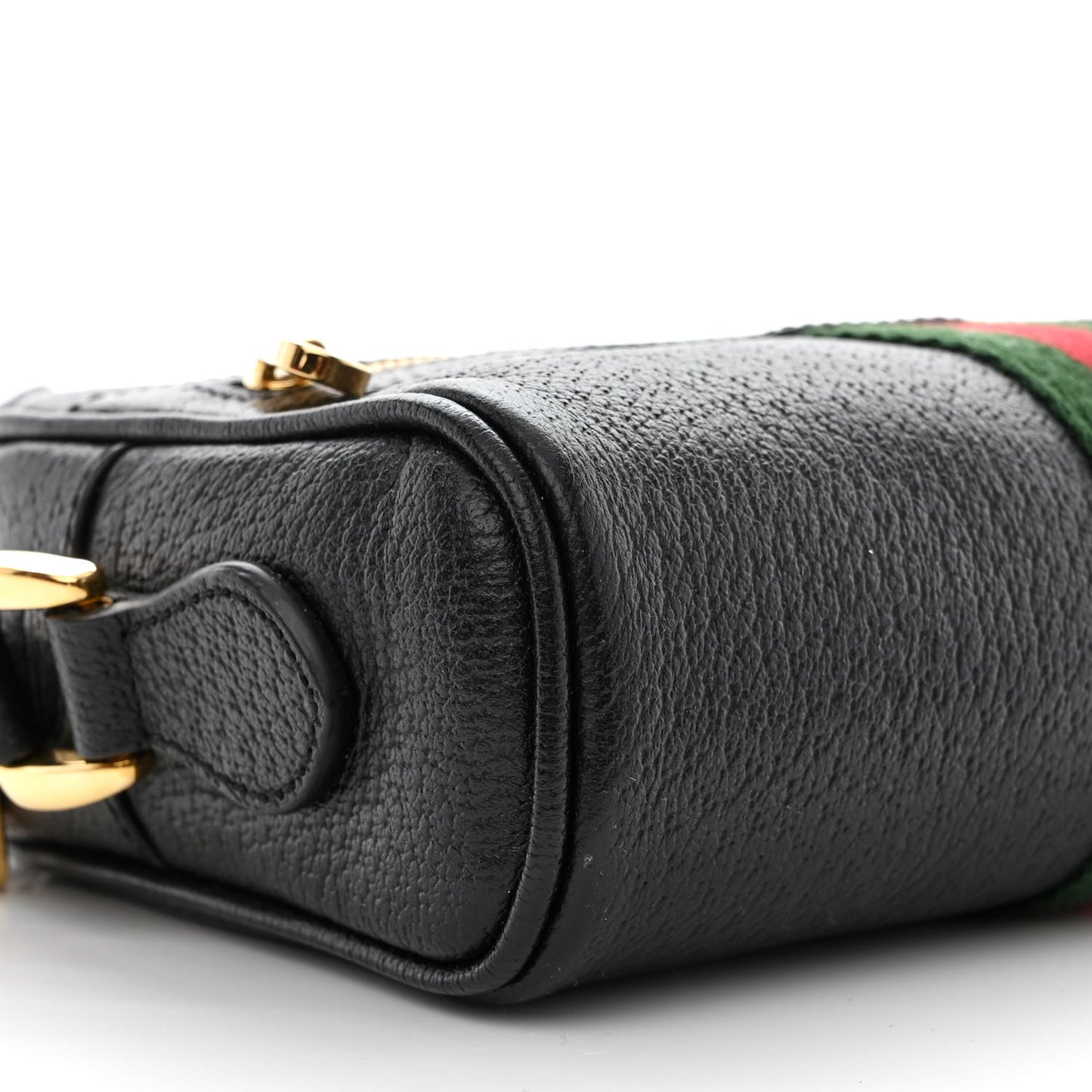 Calfskin Web Mini Ophidia Shoulder Bag Black